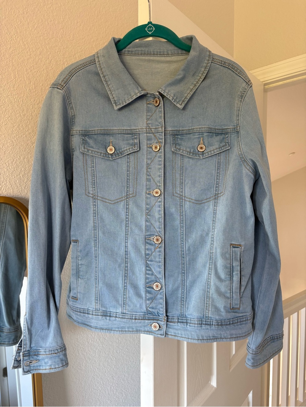 Stretchy Light Blue Denim Jacket